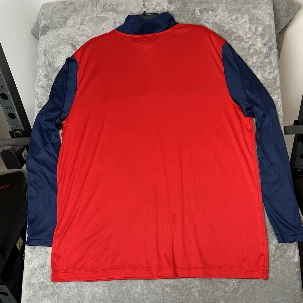 Washington Nationals 1/4-Zip Red Sweater Fanatics Quarter-Zip Pullover Men's 2XL